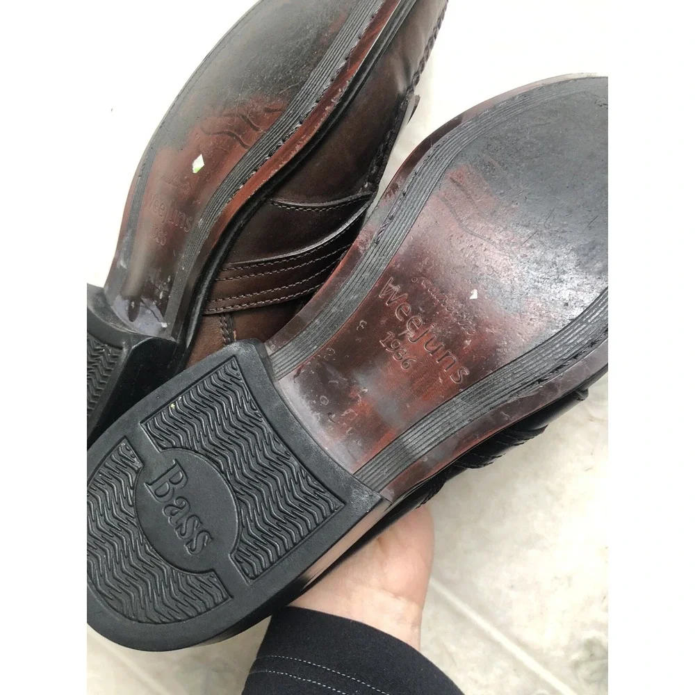 G.H. Bass Weejuns Loafers‎ Men's Size 8.5 Kiltie Tassel Brown Dress Shoe